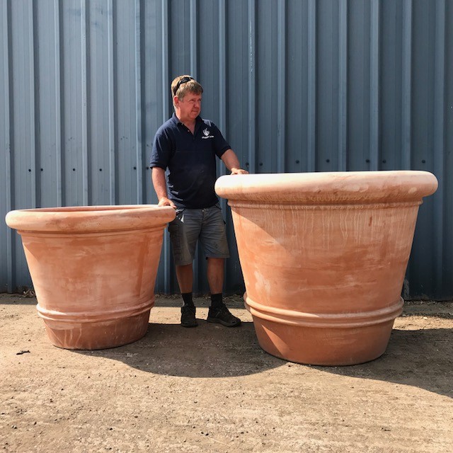 100cm And 120cm Terracotta Pots Olive, Large Garden Pots For Olive Trees